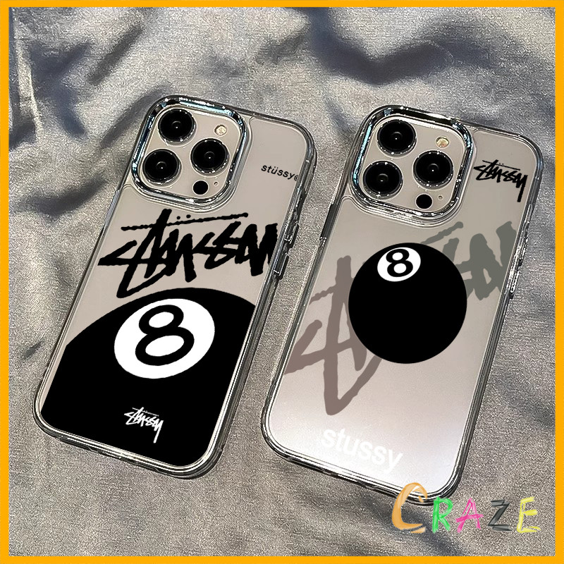 ความรู้สึกขั้นสูง จัดส่งจากประเทศไทย ลายลูกบอล 8 ลูก ยี่ห้อ Stüssyfor iPhone เคสไอโฟน 13 12 11 PRO MAX 16 15 14 X XS MAX