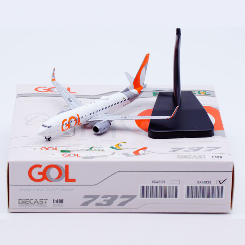JCWING 1: 400 โมเดลเครื่องบินโลหะผสมบราซิล Gore Air GOL B737-800 PR-GUQ