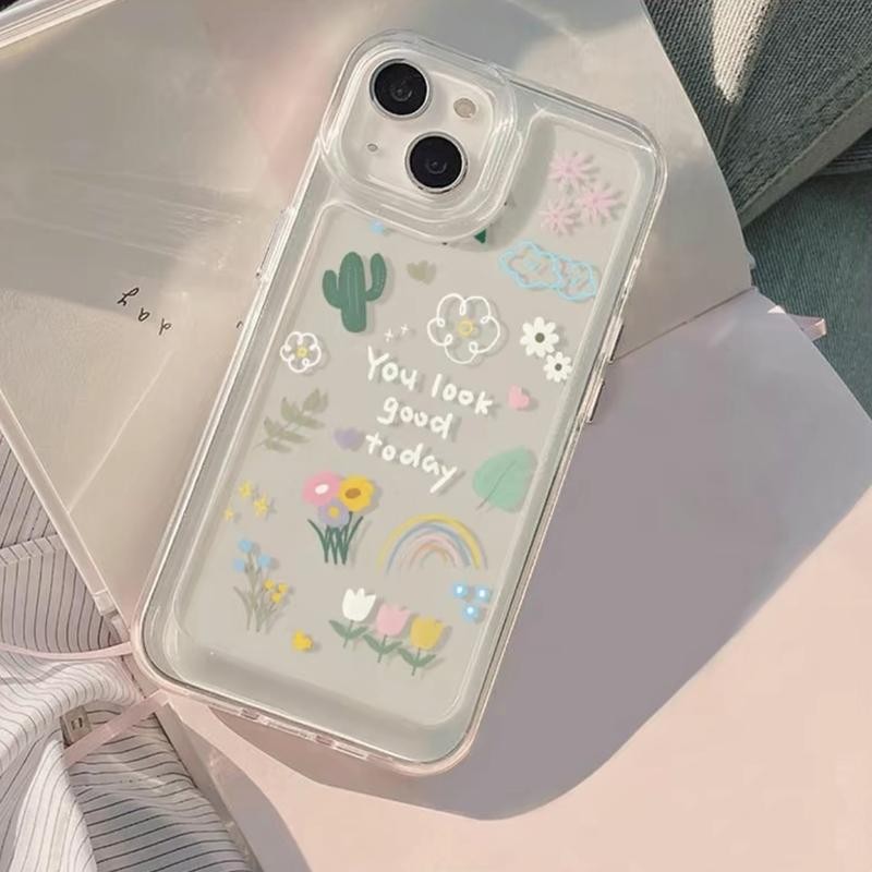เคสใสนิ่ม ลายสกรีนการ์ตูน สำหรับไอโฟน13proMax 14proMax i15 oppoA57 A58 A78 A79 Reno11 vivo  Y20 Y21 
