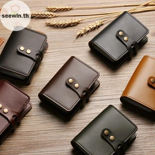 Seewin แฟชั่นหนัง PU ผู้ชาย 30 Bits กรณีนามบัตรผู้ถือบัตรเครดิตหนังสือเดินทางกระเป๋า ID บัตรหนังสือเดินทางกระเป๋าสตางค์ th