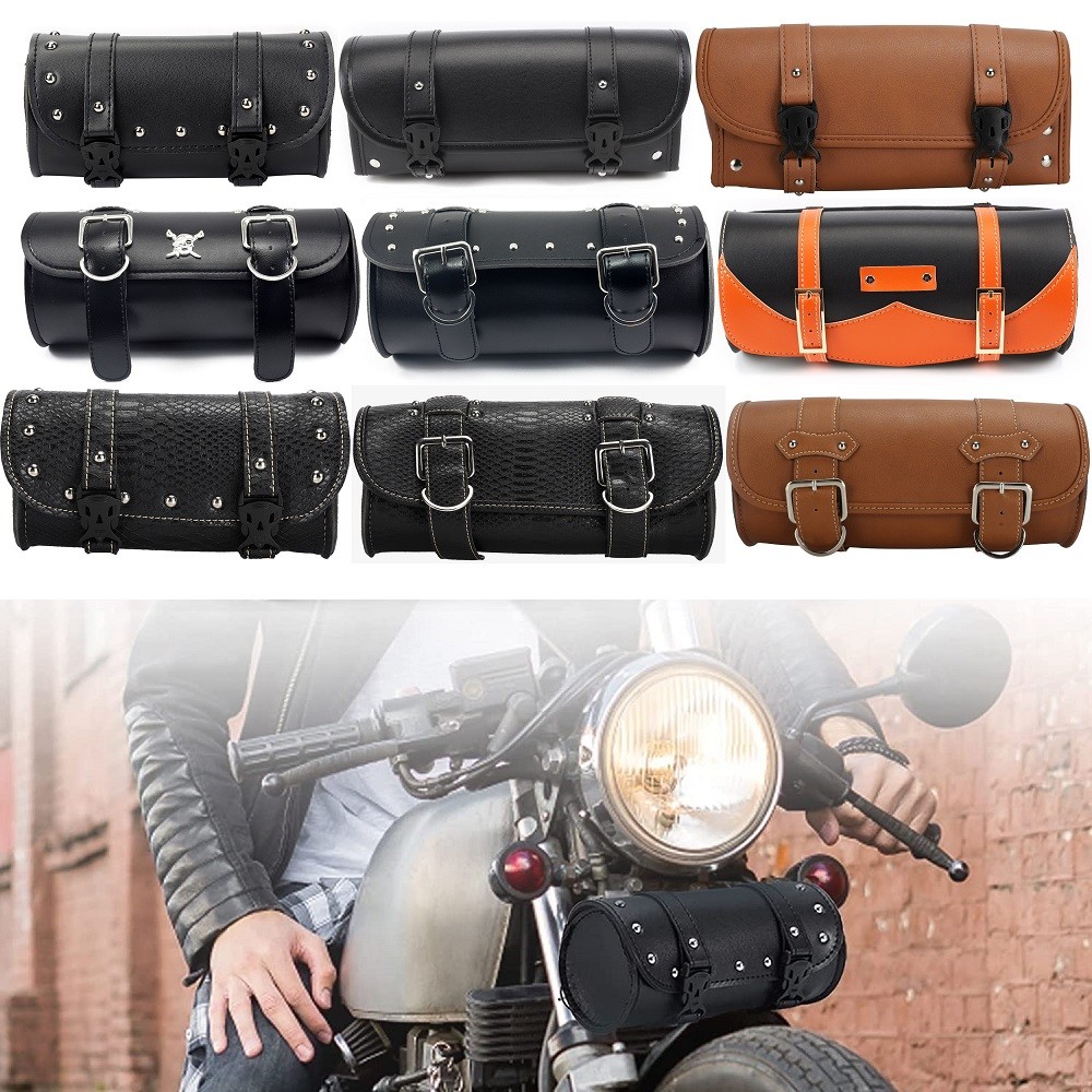 Universal รถจักรยานยนต์จักรยานกันน้ํา Saddlebag ด้านข้างกระเป๋าเดินทาง Handlebar เครื่องมือโทรศัพท์กระเป๋าสตางค์กระเป๋า Chopper Bobber Cafer Custom E-Bike สกู๊ตเตอร์ Moped Quad Dirt BIKE Cruiser