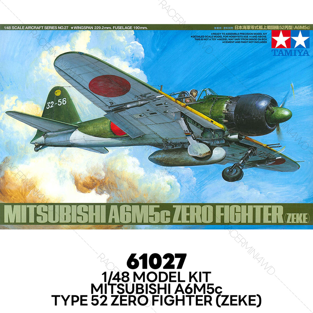 TAMIYA 61027 1/48 Model Kit A6M5C Type 52 Zero Fighter