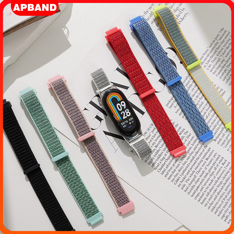 สายรัดไนลอน Smartwatch Xiaomi Mi Band Miband 10 9 8 สำหรับอุปกรณ์กีฬา