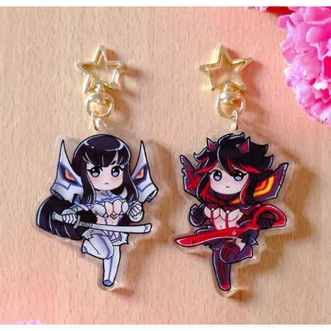 Kill La Kill Ryuko Matoi & Satsuki Kiryuin พวงกุญแจ เครื่องราง chibi น่ารัก