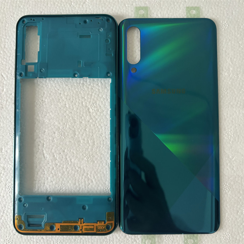 สําหรับ Samsung Galaxy A30S A307F A307FN A307G ฝาครอบกรอบกลางพร้อมกุญแจด้านข้าง + แบตเตอรี่ฝาหลังอะไ