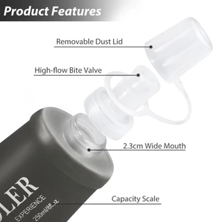 Newboler 150ml 250ml 500ml Running Soft Flask กีฬาขวดน้ํานุ่ม TPU ขวดน้ําพับได้เหมาะสําหรับมาราธอน Off Road Running Slow Running Camping Bike