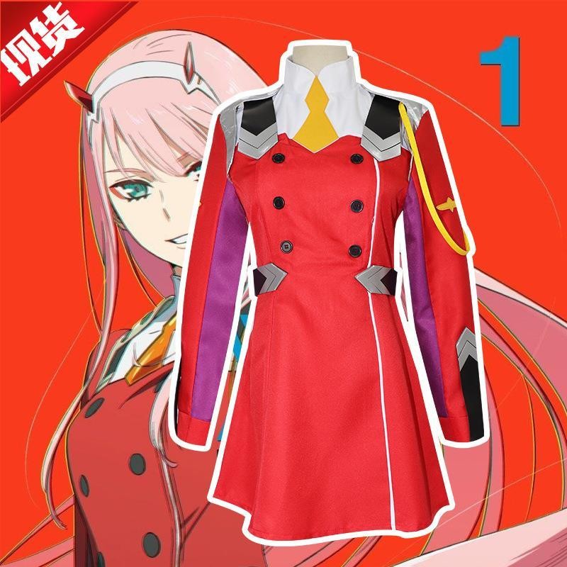 现货 DARLINGin theFRANXX 女 02cos 服 女装秋冬季新款 cosplay ชุดเต็ม