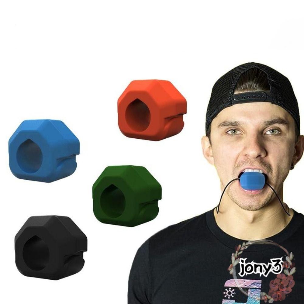 JONY Jawline Exerciser, Anti-stress BPA Free Jaw Trainer,ซิลิโคนExerciser Shaper Gumเม็ดนวดManและผู้