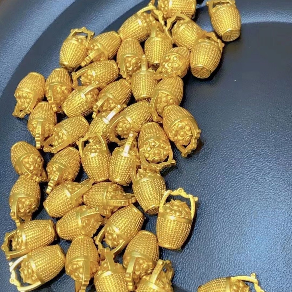 Gold Shop diy สร้อยคอ Ingot คู่ทรายทองสไตล์เดียวกัน One Barrel-rr30 จี้ High-End สร้อยคอสไตล์ใหม่ชาม