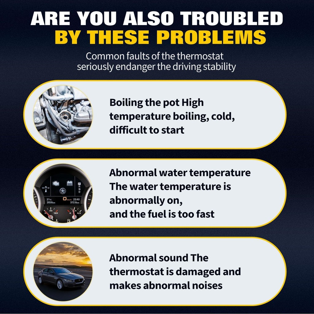 OCPTY Thermostat สําหรับ Honda Civic 2006-2015, เครื่องยนต์ Coolant Thermostat Housing Assembly เปลี