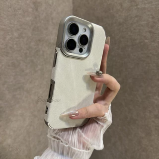 เคสโทรศัพท์ลายผ้ายีนส์เคลือบด้วยไฟฟ้าสร้างสรรค์สําหรับ ไอโฟน 17 16 15 14 13 12 มือโปร สูงสุด กันลื่นและป้องกันการตกฝาหลังป้องกั