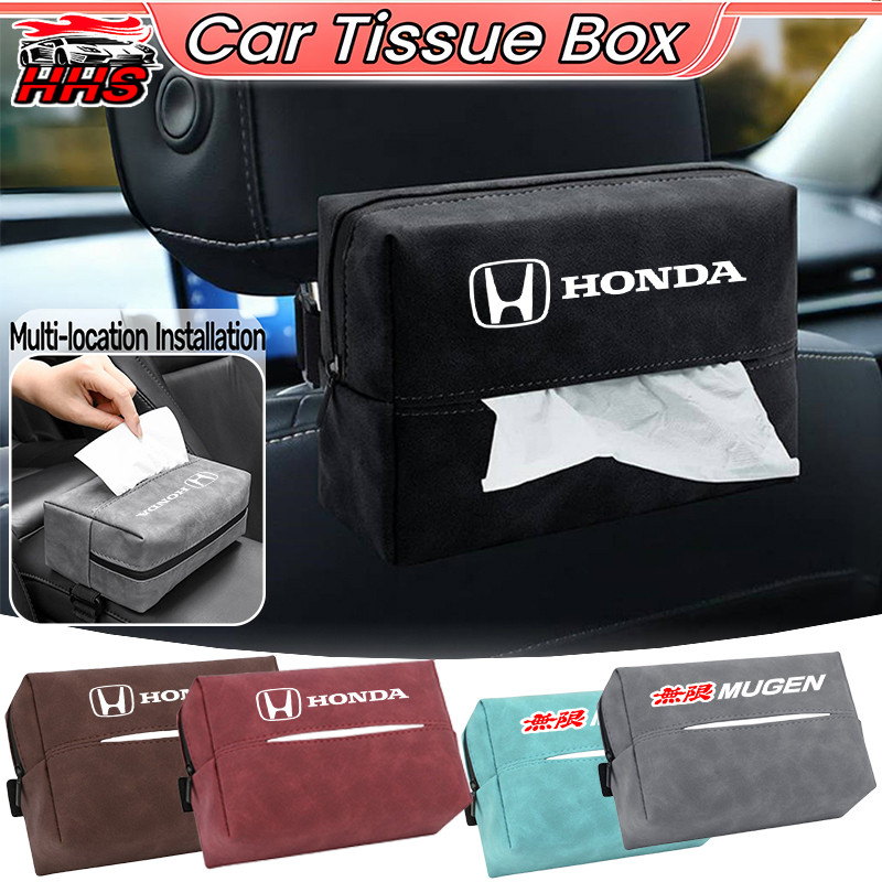 Honda รถกล่องกระดาษทิชชูพนักพิง Multi-Location ติดตั้ง Sun Visor ที่นั่งกลับแขวนออกแบบ Fix สายคล้องมัลติฟังก์ชั่นสําหรับ Honda City gm6 gn2 Hatchback Civic fc fd fe Jazz HRV Accer