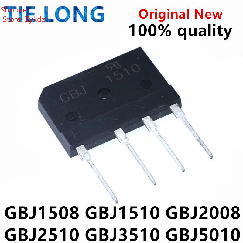 5 ชิ้น/ล็อตสะพาน Rectifier GBJ1508 KBJ1508 GBJ1510 KBJ1510 GBJ2510 KBJ2510 GBJ2008 GBJ3510 GBJ5010 G