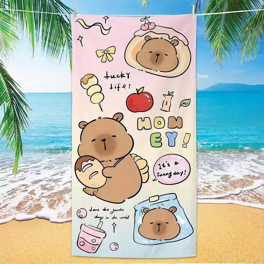 ผ้าเช็ดตัว ผ้าขนหนู ผืนใหญ่ ลายการ์ตูน ผ้าเช็ดตัวนาโน ผ้าขนหนูนาโน ขนาด 70x140 ซม นุ่มสบาย ไม่บาดผิว#YJ0369