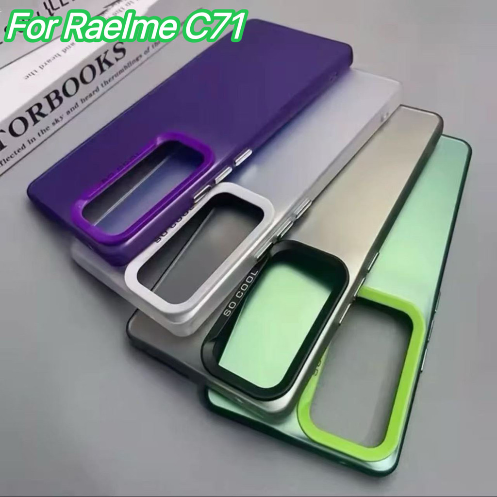 Case For Realme C71 C75 C75X 14T 14X 14 5G เคสIMD เคสโทรศัพท์โปร่งแสง กันกระแทก  สีพื้นแบบเงา เปิดกล้องขอบนิ่มหลังแข็ง