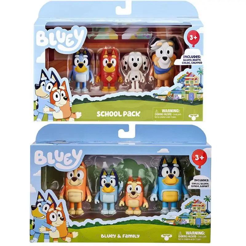 Original Bluey และบิงโกครอบครัว Action Figure Series อะนิเมะสุนัขตุ๊กตาการ์ตูน Mini Pvc เครื่องประดับเด็กของเล่นเด็กของขวัญวันเกิด