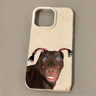 เคสโทรศัพท์มือถือ ForiPhone16 15 14 13 12 11Pro Max X XS XR7 8 14 Plus รูปแบบสุนัขตลก วัสดุ TPU สุนัขตลกประหลาดและน่ารัก