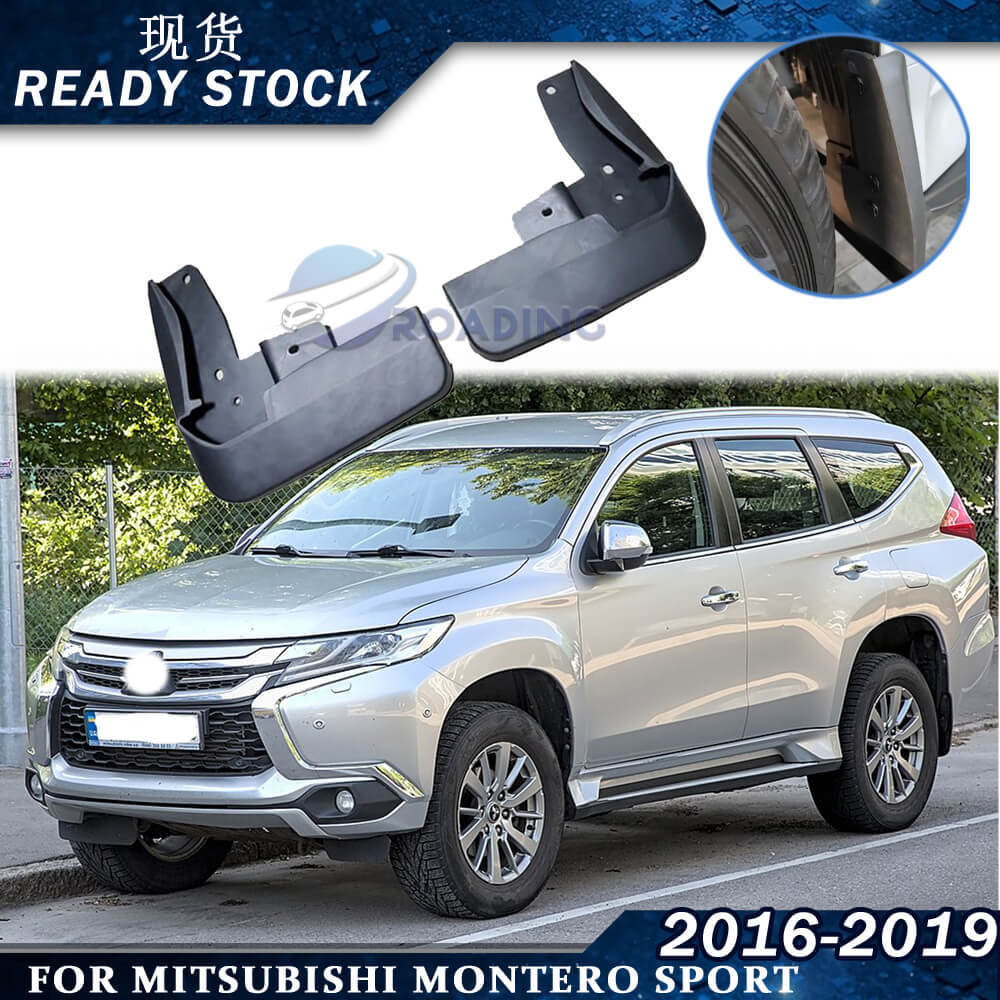 Mudflaps สําหรับ Mitsubishi Montero Sport 2016 2017 2018 2019 ล้อหน้า Mudguard Pajero Sport GLS Fender Mud Flap Mudguards