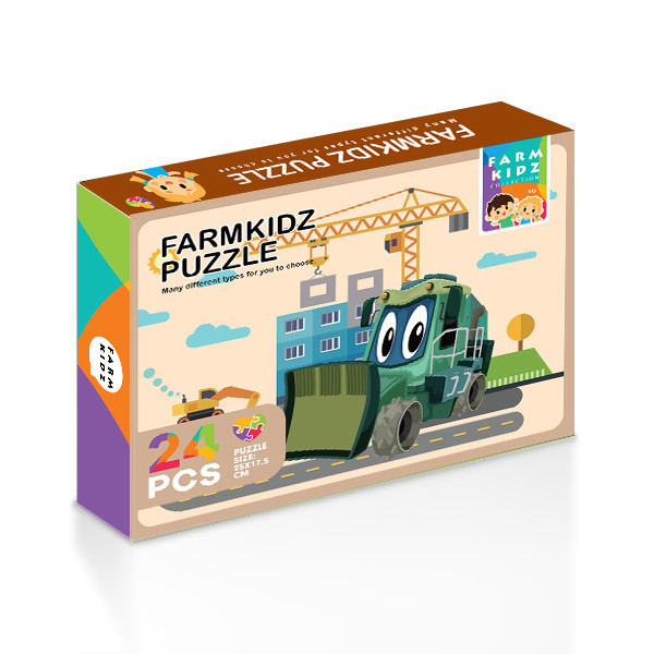 (wonder game) : FK3-จิ๊กซอว์กล่อง 24PCS-M : Farmkidz Puzzle Box 24PCS (FK3-PZB-MIX20-M) BOX : W15.4x