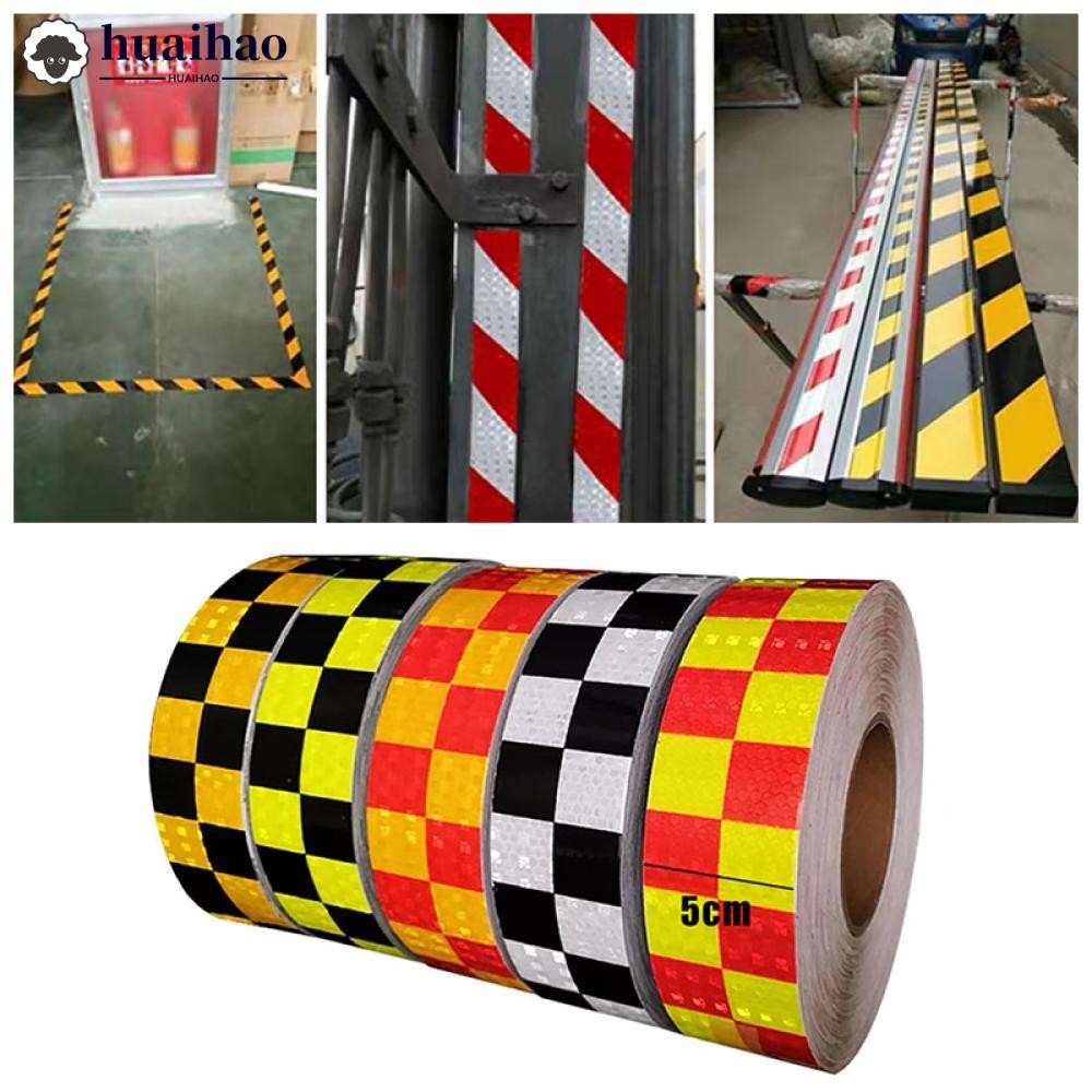 HUAIHAO รถความปลอดภัยคําเตือนเทปสติกเกอร์สะท้อนแสงรถจักรยานยนต์จักรยานรูปลอกตกแต่งแถบสะท้อนแสง M8T4