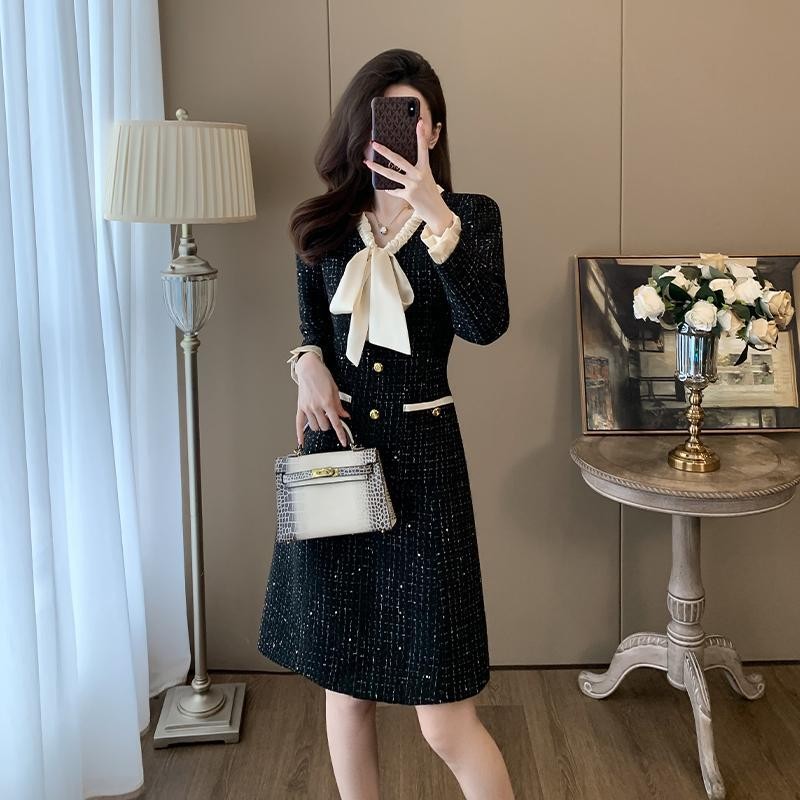 โอกาสอย่างเป็นทางการชุดสีดําชุดทํางานอารมณ์ดาราจัดเลี้ยงชุดเล็ก ๆ ชุดสั้น 2025