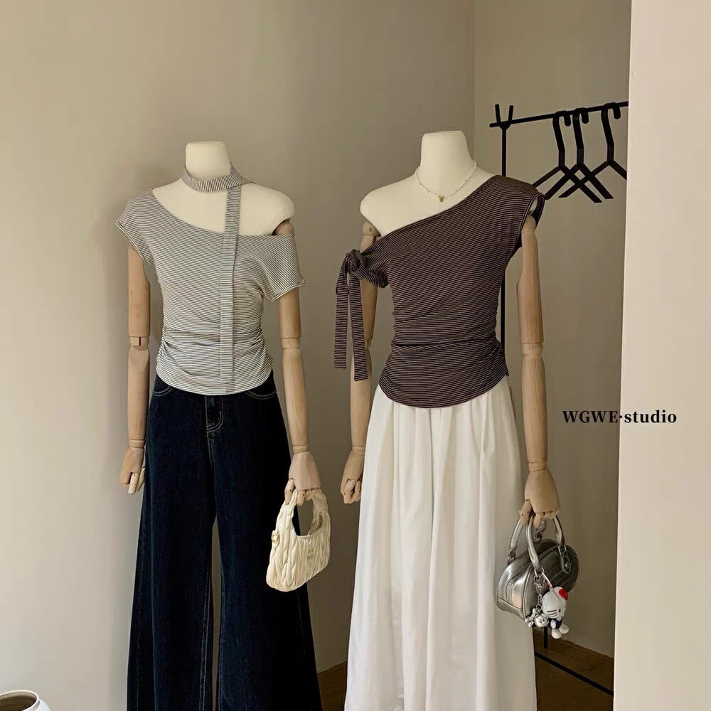 เสื้อยืด ปาดไหล่ เข้ารูป 5811 - @ศาสนา