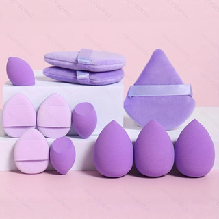 Beauty Blender Set Isi 4 Sponge Blending Rias Fondation Wajah Alat Kecantikan Puff Bedak Powder Make Up Sponge Applicator Pizza Segitiga Mini - Makinfshion
