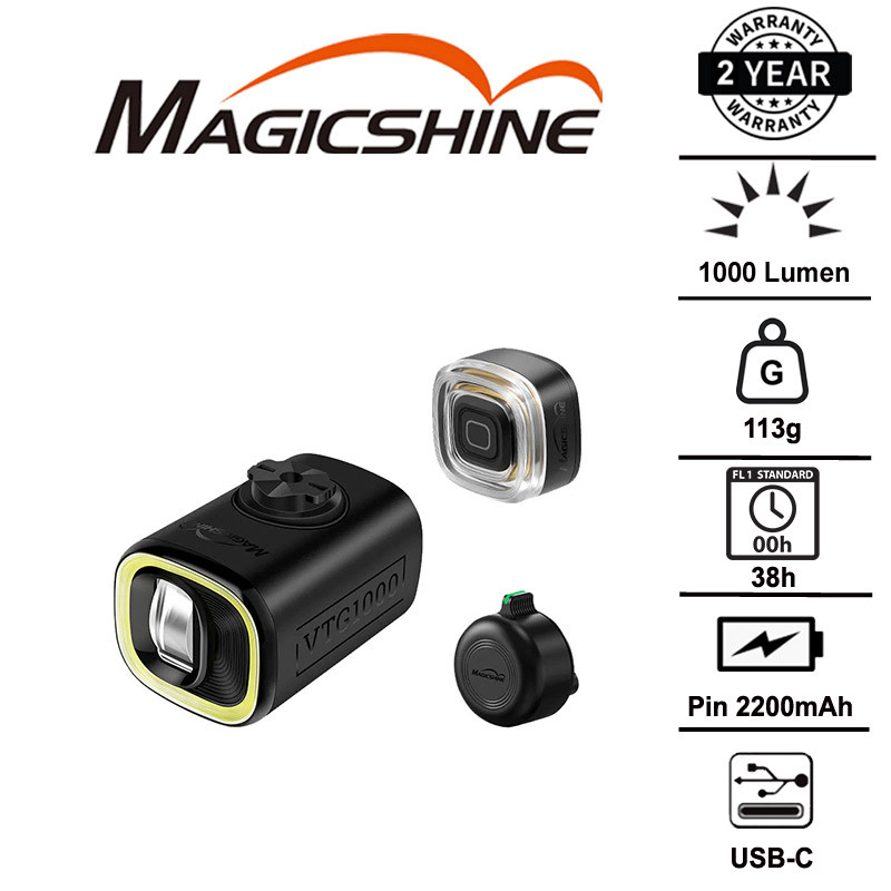 MAGICSHINE VTG 1000 ไฟจักรยานแบบพับได้ Combo & VTG 50 TL ไฟท้าย