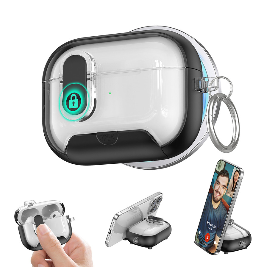 AirPods4 พร้อมส่ง เคสกันกระแทกสําหรับ AirPods 4 Pro 2 Gen2 Gen4 Save Lock ล็อกฝาปิด เคยหูฟังปุุ่มกดอ