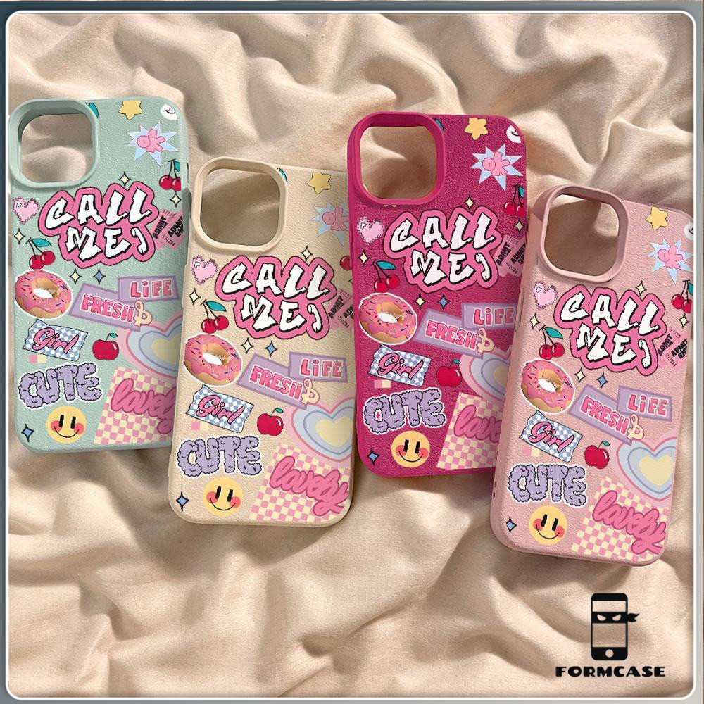 แอปเปิ้ลโทรศัพท์ สไตล์อินสตาแกรม，โดนัท for iPhone เคสไอโฟน 13 12 11 PRO MAX X XS MAX 16 15 14 XR 7/8PLUS จัดส่งจากประเทศ