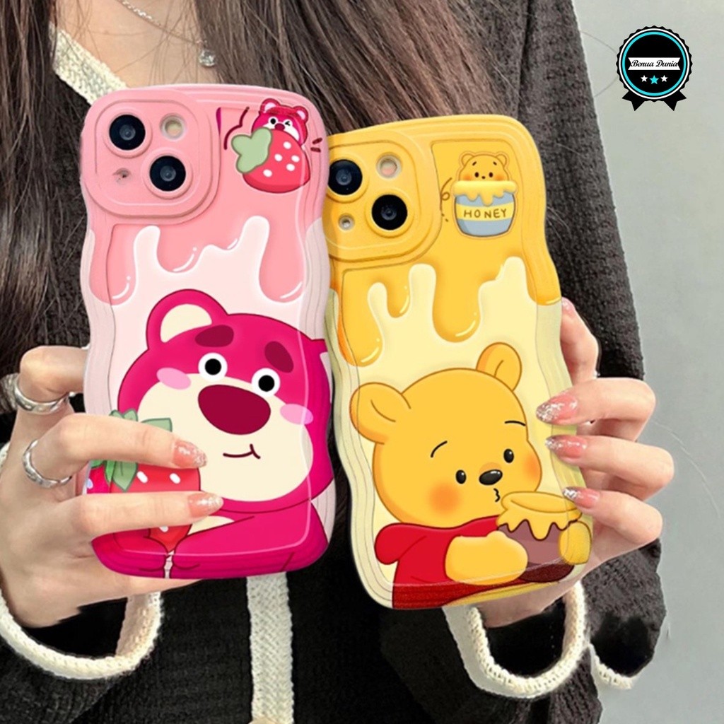 SS800 SOFTCASE WAVY WAVE SILICONE SOFT CASE CASING WAVE รุ่น CLEAR POOH & LOTSO สําหรับ OPPO A58 A78