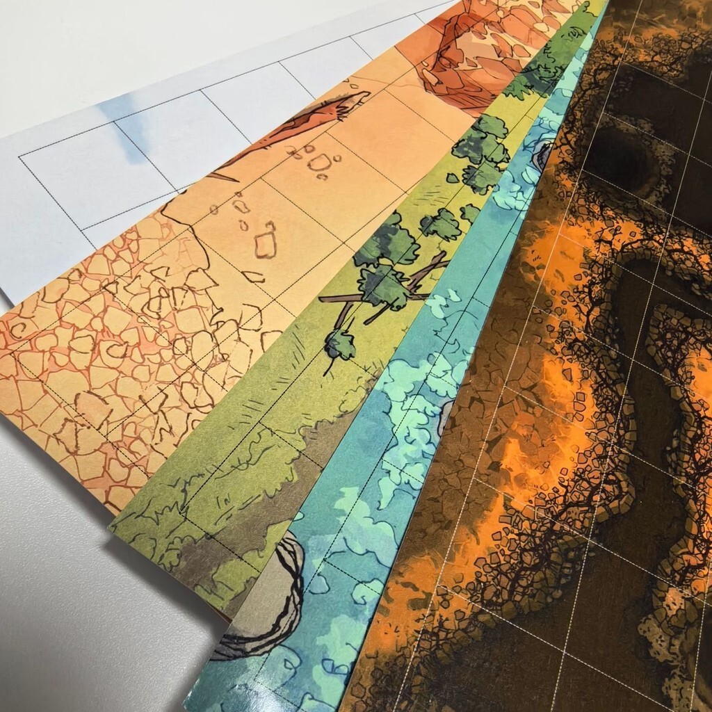 [เกมกระดาน Dungeon Map]Dungeons and Dragons DND Running Group TRPG Universal Map Writable ปรับแต่งได