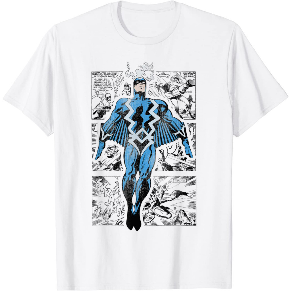 เสื้อยืดผู้ใหญ่ Bolt Superhero สีดํา