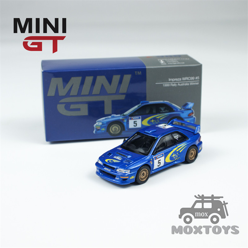 MINI GT 1:64 Impreza WRC99 1999 Rally Australia Winner #5  รถโมเดลDiecast สุดพิเศษของออสเตรเลีย