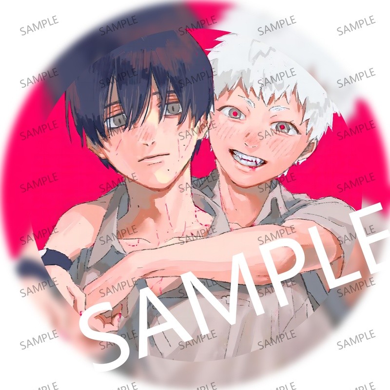 The Summer Hikaru Died – ตรา Hikaru & Yoshiki CP | พวงกุญแจพินขนาด 58 มม. ของขวัญกระเป๋าอิตะ