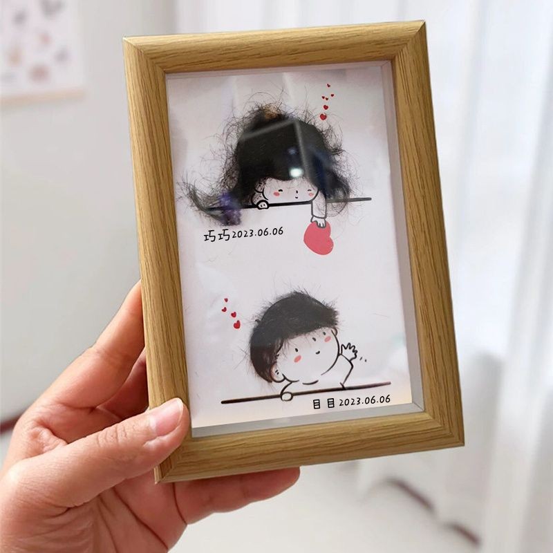 Twins Baby Hair Preserption Storage Box Brother Sisters ของที่ระลึก Twins Baby Hair DIY ของที่ระลึก 