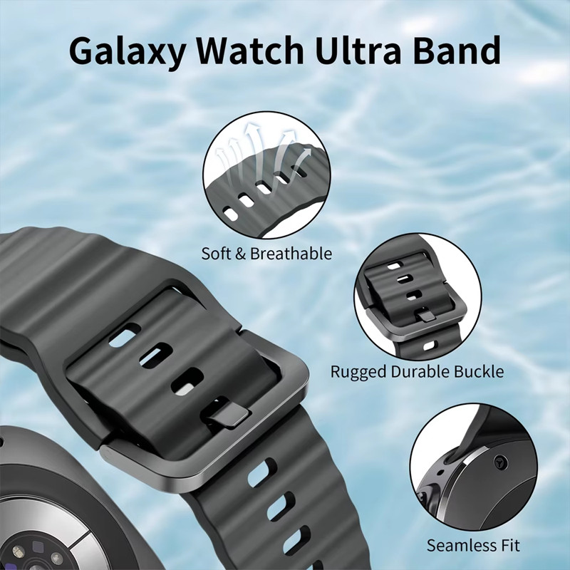 สายซิลิโคนกีฬา for Samsung Galaxy Watch 9 8 40mm 44mm 9 8 รูปที่ 7