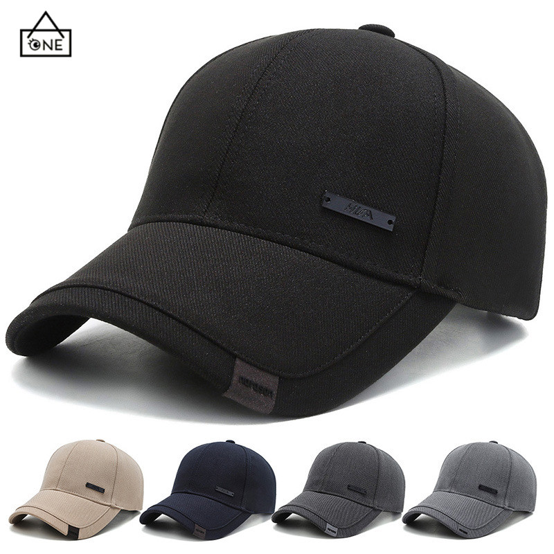 COD❤️หมวกเบสบอลลําลอง สีพื้นเรียบง่าย ปรับได้ ระบายอากาศ หมวกกันแดดแฟชั่น สำหรับกลางแจ้ง-a.one