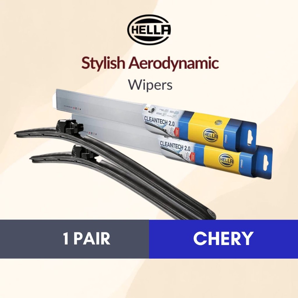 HELLA Cleantech 2.0 Chery Multiadapter ใบปัดน้ําฝน QQ, Easter, J1(S2X), Tiggo