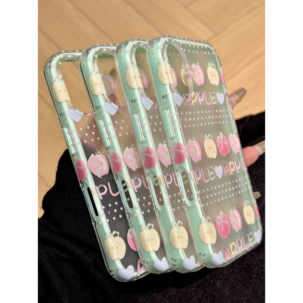 Color Polka Dot Apple เหมาะสําหรับ ihone16promax Apple 15pro เคสโทรศัพท์ 1413 สองในหนึ่งเดียว