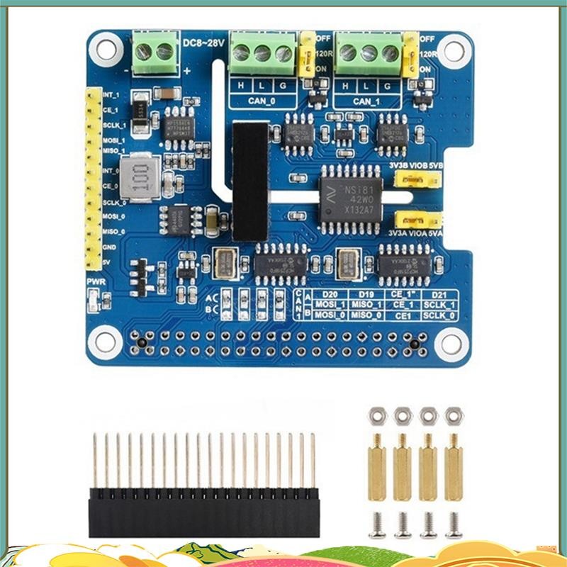 หมวกขยาย CAN FD 2 ช่องสําหรับ 5/4B/3B/Zero/Zero W/Zero 2W// W/ WH