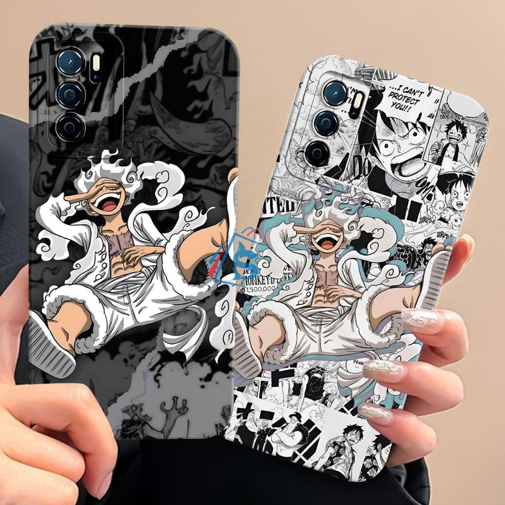 HP [SHARKCASE] Softcase OPPO A16 A16S A54S A54 A55 4G A15 A15S A16K A16E ล่าสุด One Piece Gear 5 Mot