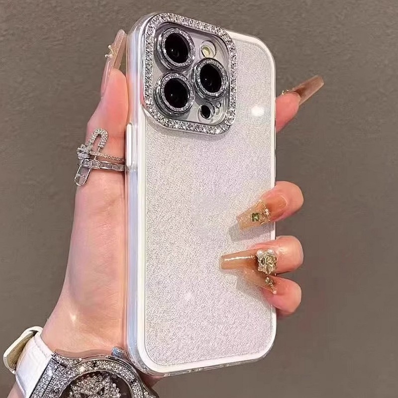 หรูหรา Candy เพชรเคสโทรศัพท์สําหรับ iPhone 11 12 13 14 15 16 Pro Max Plus Glitter กันกระแทกกันชนกลับกรณีฝาครอบ