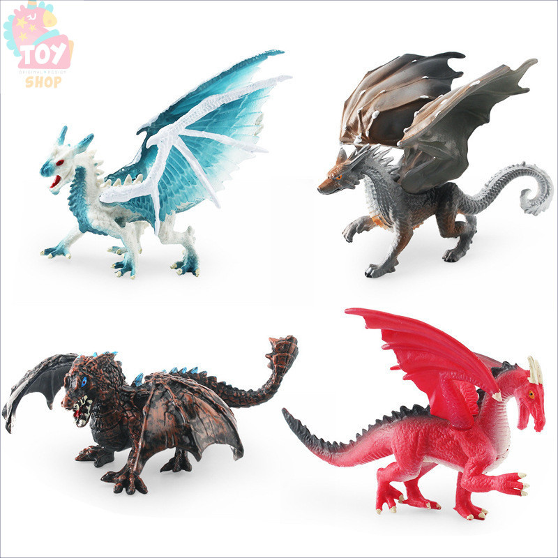 ของเล่นเด็กจําลอง Warcraft Magic Dragon Flying Dragon Ice Dragon Fire สัตว์เดสก์ท็อปตกแต่ง