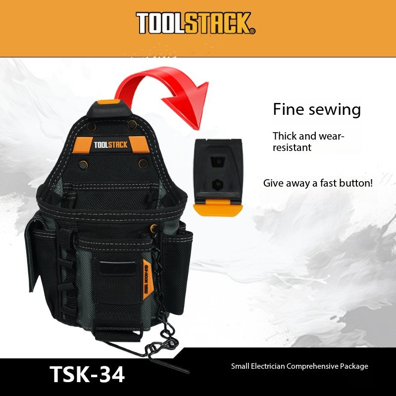 Toolstack ชุดเครื่องมือช่างไฟฟ้าคุณภาพสูงล้างทําความสะอาดได้ทนทานเครื่องมือช่างไฟฟ้ากระเป๋าคาดเอ