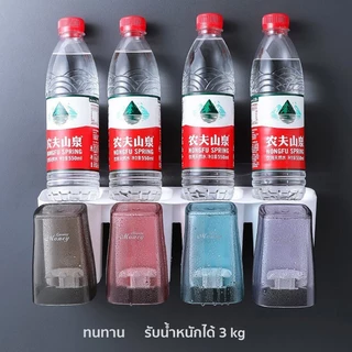 ชั้นวางของในห้องน้ำ มีช่องวางแก้ว + ที่แขวนแปรง แปรงสีฟัน ที่เก็บของอเนกประสงค์ ไม่ต้องเจาะผนัง COD