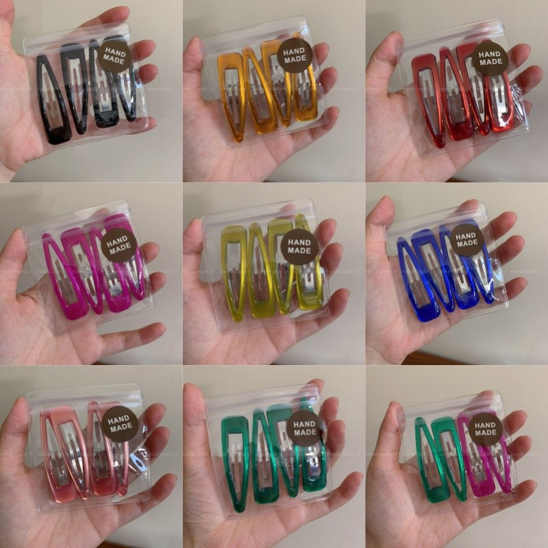 2/4 ชิ้นผู้หญิง Water-drop BB Hairpin คลิปด้านข้าง Bangs คลิปเครื่องประดับผม