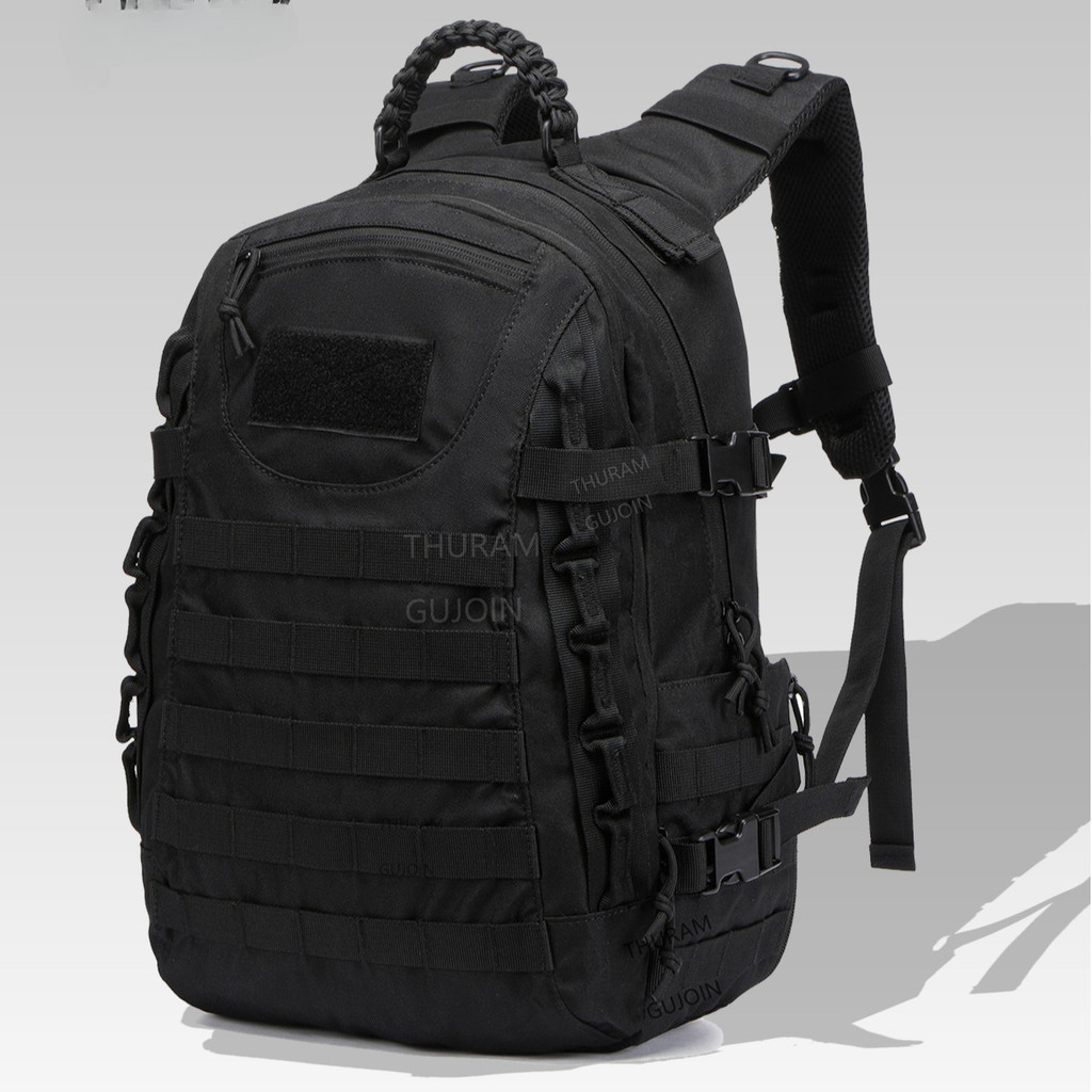 38L เดินป่า Camping Travel Bug Out กระเป๋ากระเป๋าเป้สะพายหลังยุทธวิธีสไตล์,ขนาดใหญ่ความจุกันน้ํากลางแจ้ง Rucksack พร้อมระบบ MOLLE,