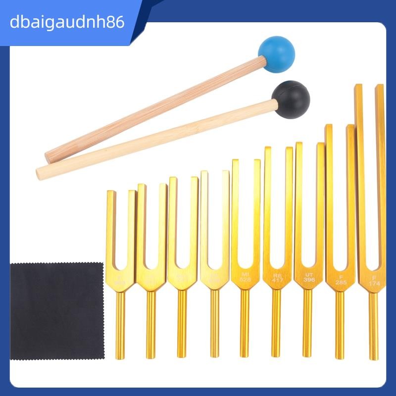 READY STOCKTunning Forks Set 9 ชิ้น 174/285/396/417/528/639/741/8552/963Hz Tuning Forkra