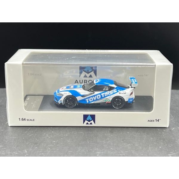 AM 1/64 Toyota Supra A90v Oriental Tires D1GP Drift Racing Car.Blue White Car